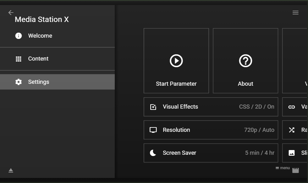 Abra o Media Station X